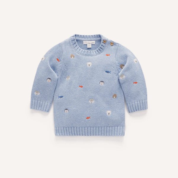 Jersey bordado con nieve